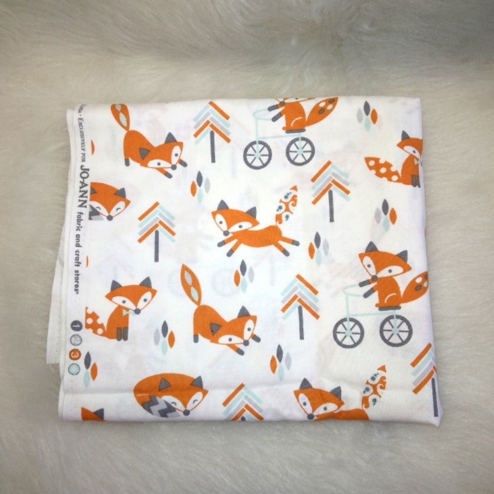 FABRIC "Little Fox - Bicycles" Magic Moon Fabrics for Joann Fabrics & Cr